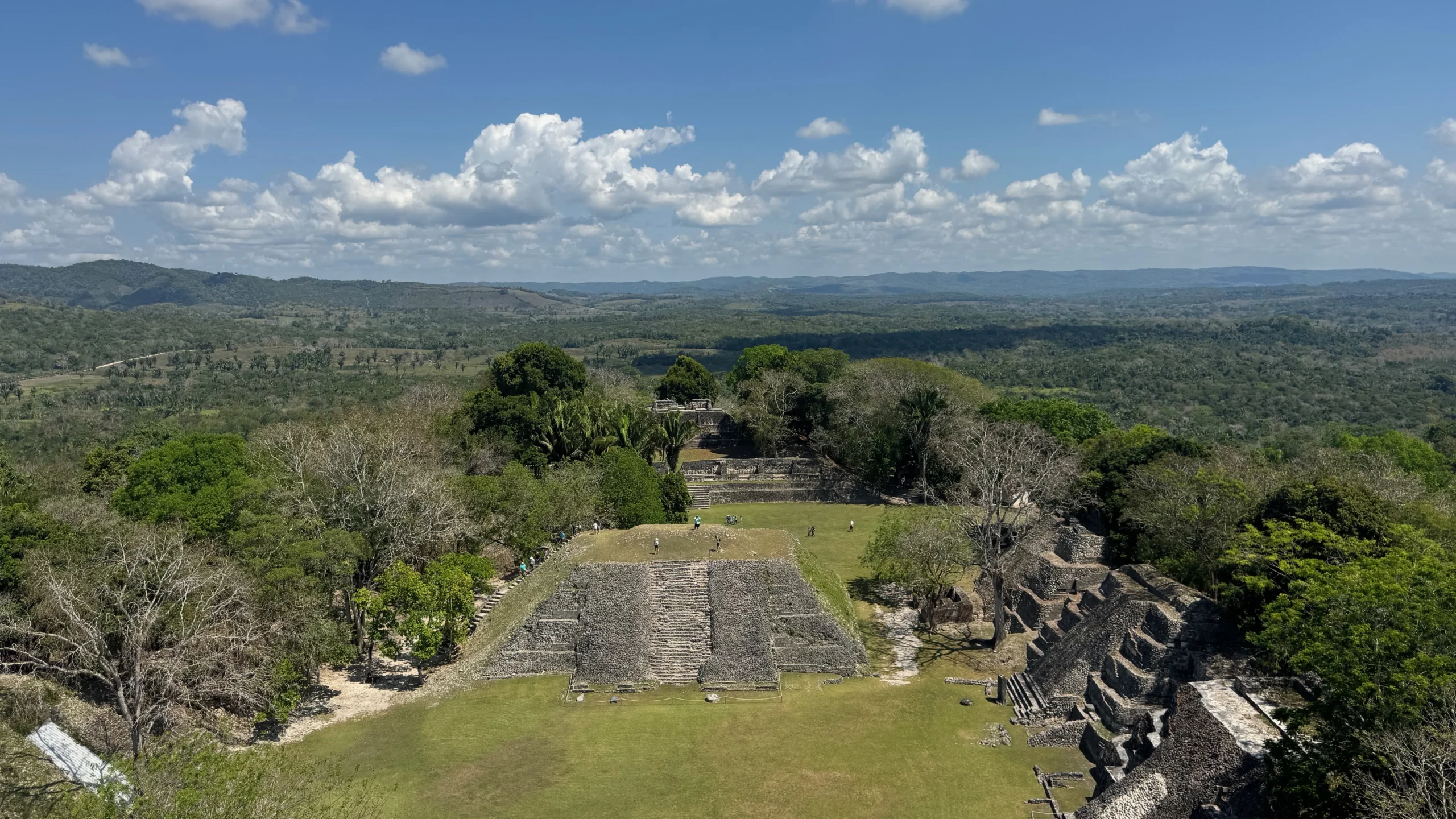 Xunantunich Mayan ruins overlooking the Cayo District jungle canopy